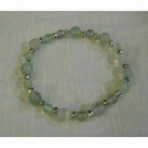 Light green agate gemstones bracelet gift boxed
